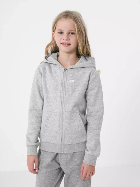 Bluza dziecięca z kapturem rozpinana 4F HJZ22-JBLD001-25M