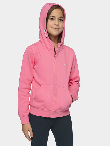 Bluza dziecięca z kapturem rozpinana 4F HJZ21-JBLD002-54S