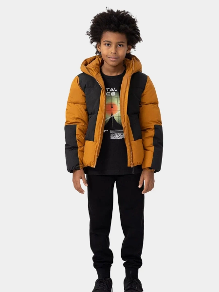 Kurtka dziecięca zimowa puchowa 4F 4FJAW23TDJAM276-82S 