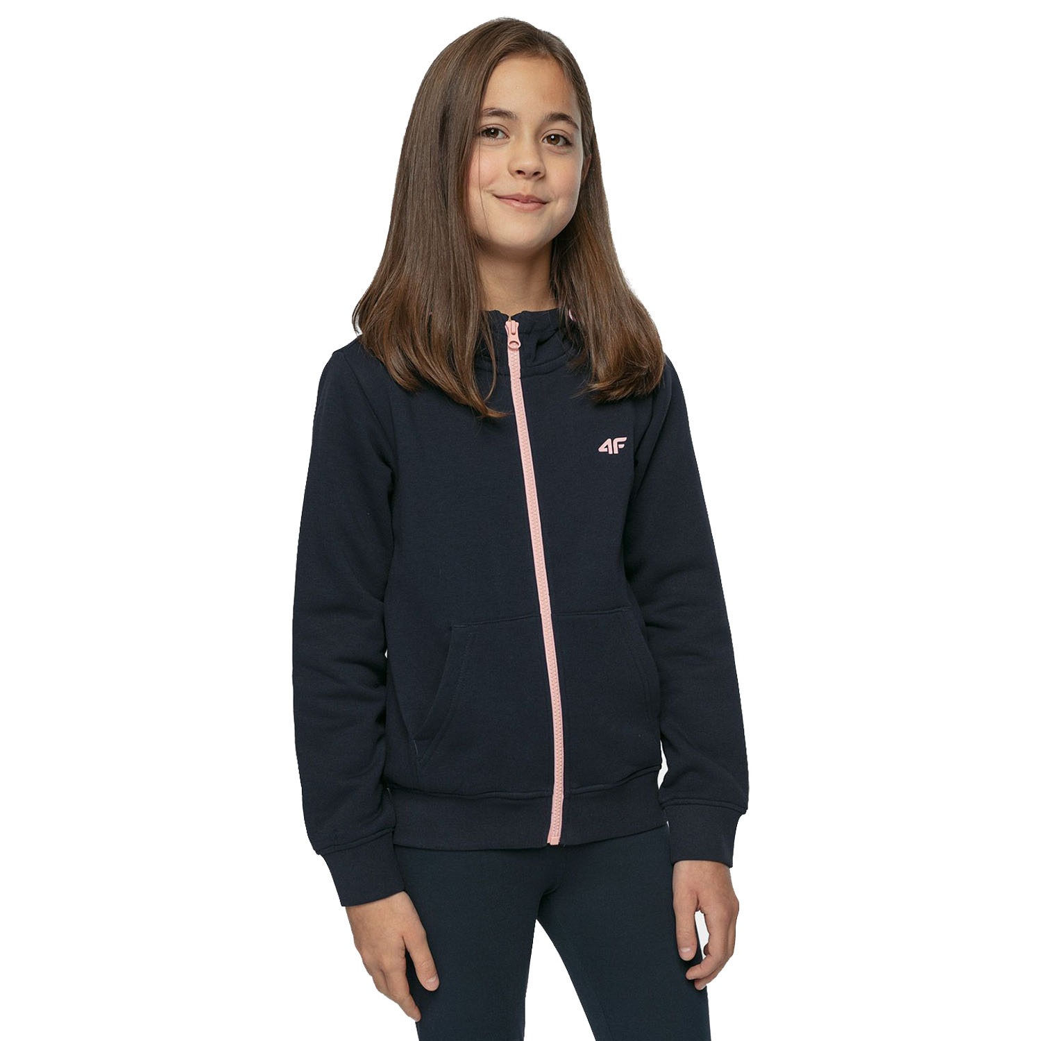 Bluza dziecięca z kapturem rozpinana 4F HJZ21-JBLD002B-30S