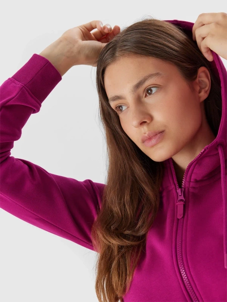 Bluza damska z kapturem rozpinana 4F 4FAW23TSWSF0730-53S 