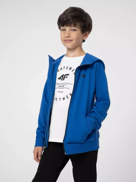 Bluza dziecięca z kapturem rozpinana 4F 4FJSS23TSWSM219-36S
