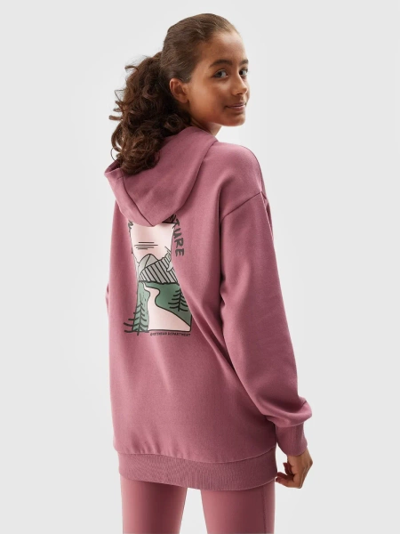 Bluza dziecięca z kapturem 4F 4FJAW23TSWSF642-54S