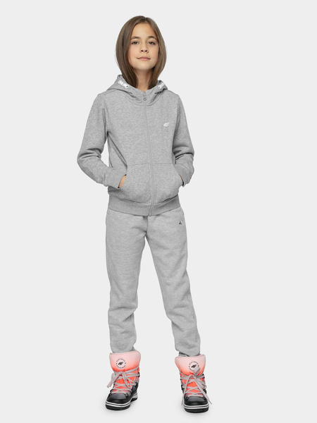 Bluza dziecięca z kapturem rozpinana 4F HJZ21-JBLD002A-27M