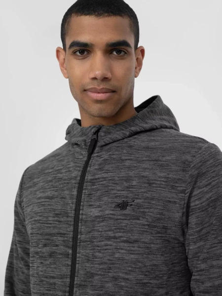 Bluza męska z kapturem rozpinana polarowa 4F H4L22-PLM351-24M