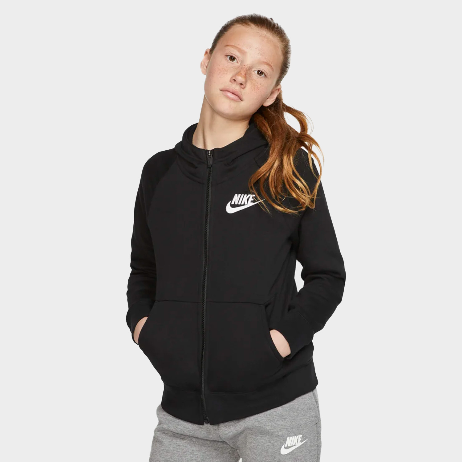 Bluza dziecięca z kapturem rozpinana NIKE NSW BV2712-010