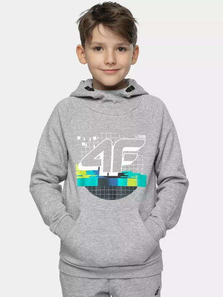 Bluza dziecięca z kapturem 4F 4FJAW22TSWSM498-27M