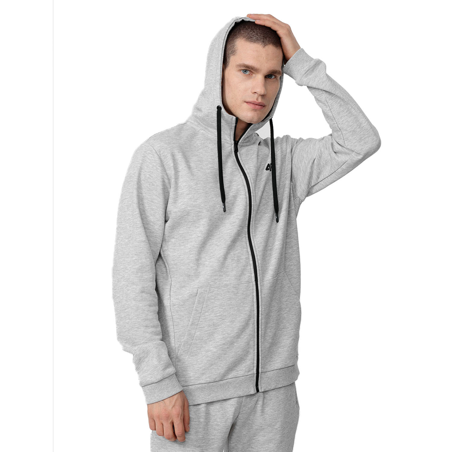 Bluza męska z kapturem rozpinana 4F H4L22-BLM353-27M