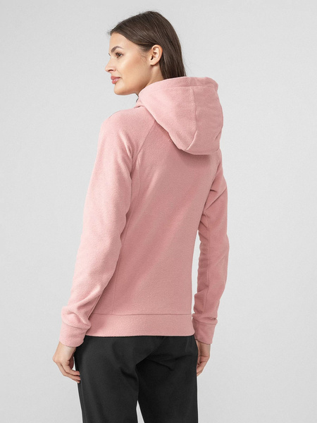 Bluza damska z kapturem rozpinana polarowa 4F H4L22-PLD351-65S