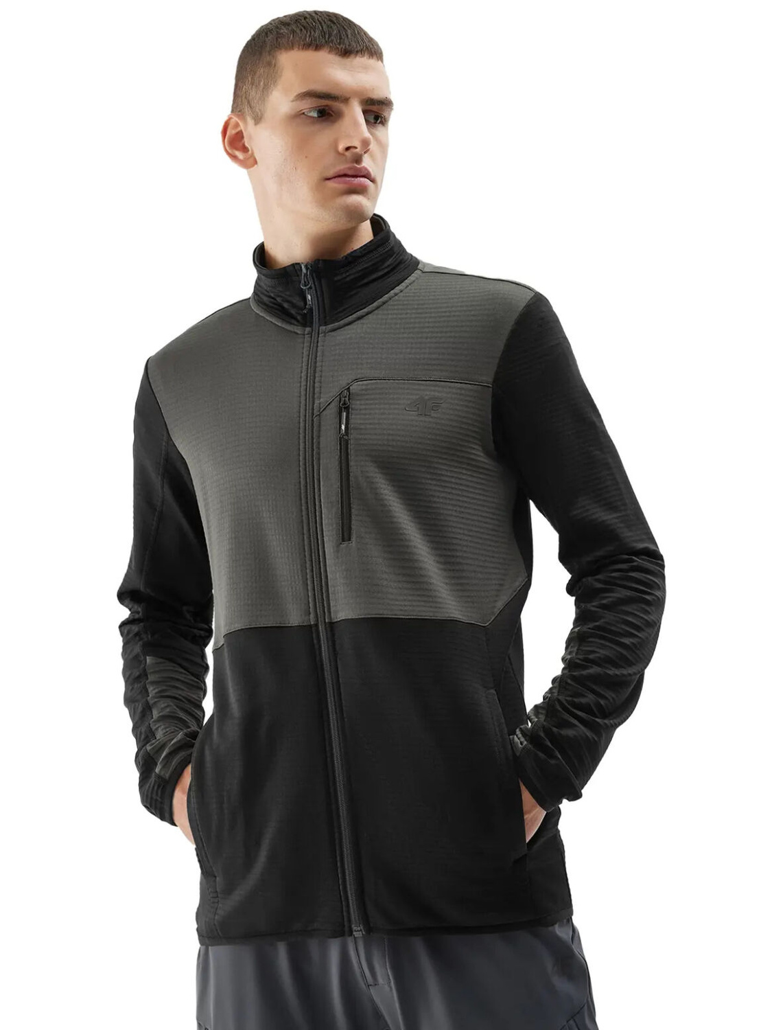 Bluza męska rozpinana polarowa 4F 4FAW23TFLEM118-22S