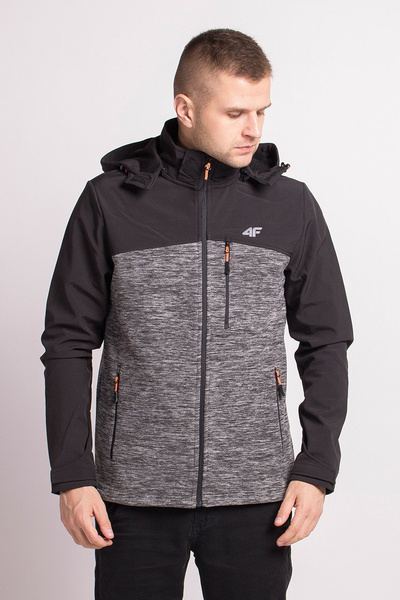 Bluza męska z kapturem rozpinana polarowa 4F H4Z18-PLM003-23M