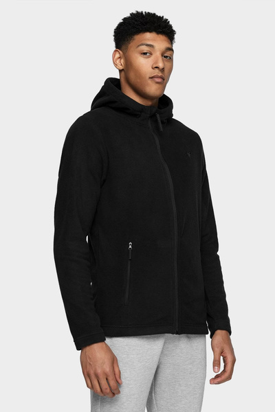 Bluza męska z kapturem rozpinana polarowa 4F NOSH4-PLM002-20S
