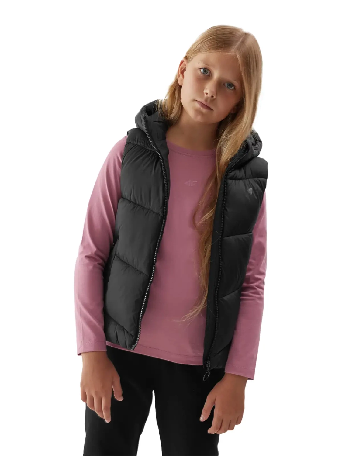 Kurtka dziecięca bezrękawnik 4F 4FJAW23TVJAF045-21S