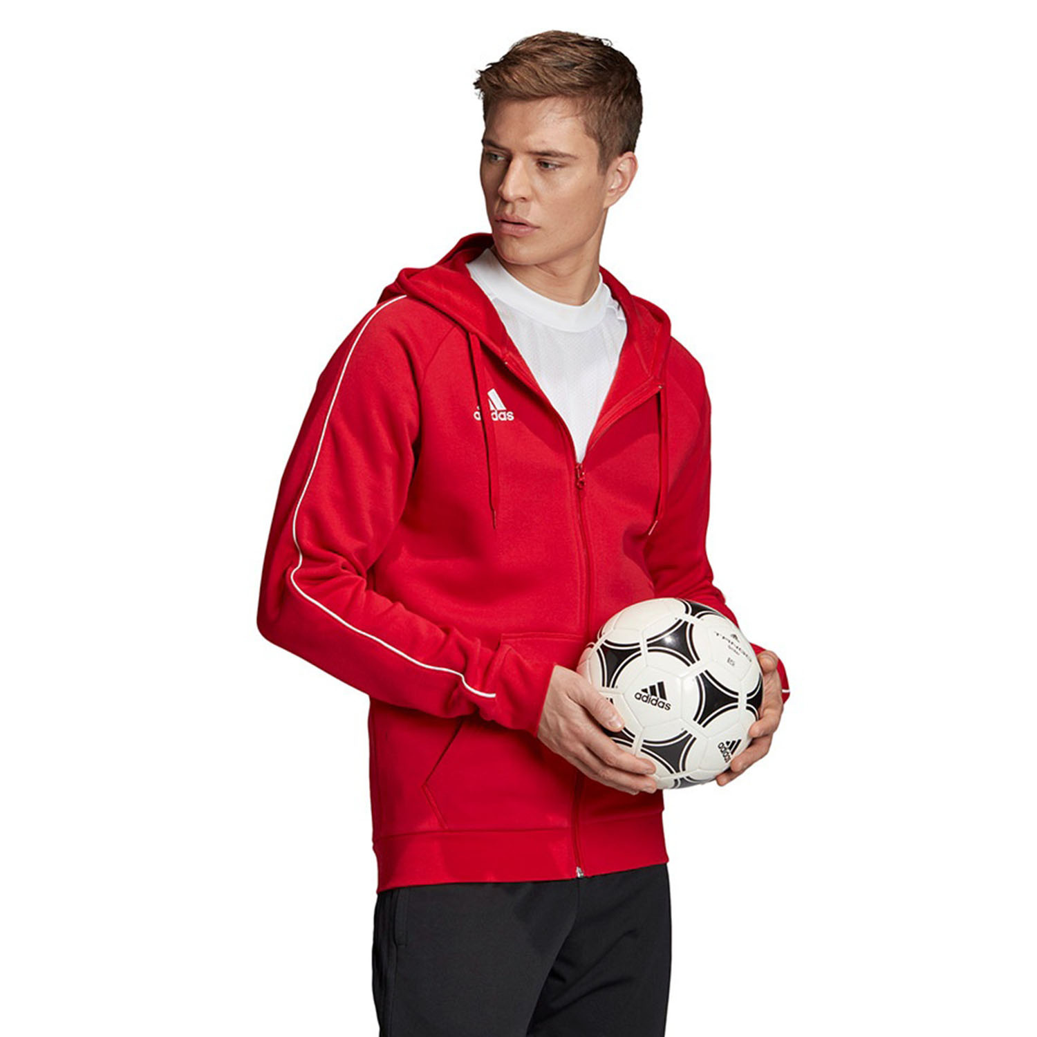 Bluza męska z kapturem rozpinana adidas CORE18 FT8071