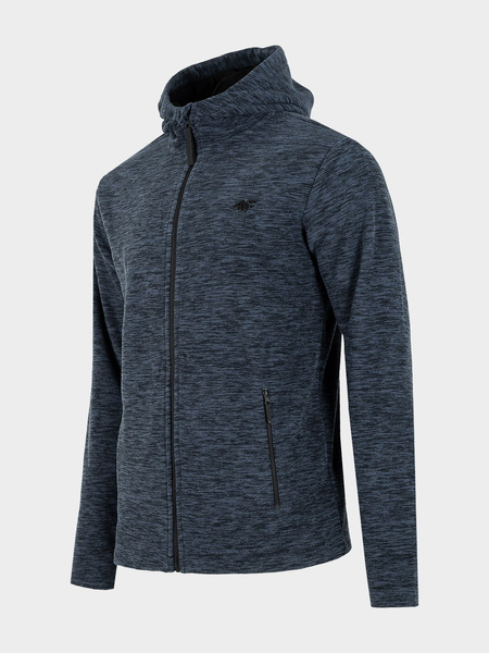 Bluza męska z kapturem rozpinana polarowa 4F NOSH4-PLM351-30M