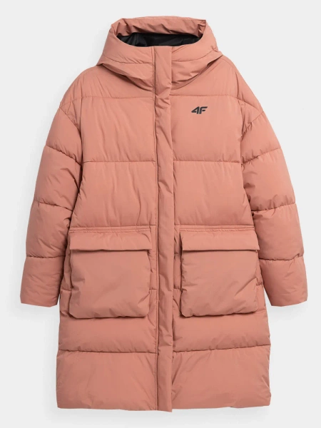 Kurtka damska zimowa puchowa długa 4F 4FAW23TDJAF236-64S 