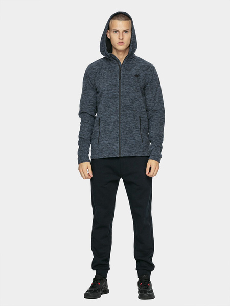 Bluza męska z kapturem rozpinana polarowa 4F NOSH4-PLM351-30M