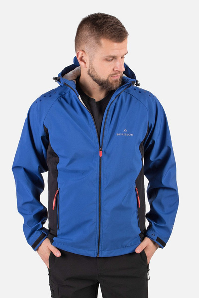 Kurtka męska softshell wiatroodporna BERGSON NORDIC SS BLUE