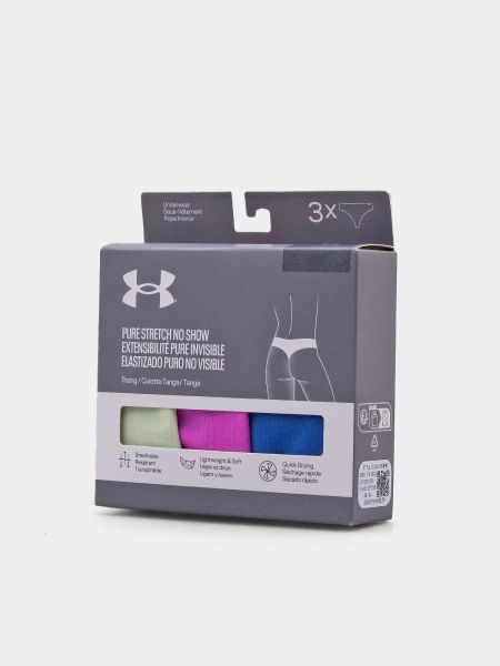 Majtki damskie stringi Under Armour 1383893-383 3-PAK