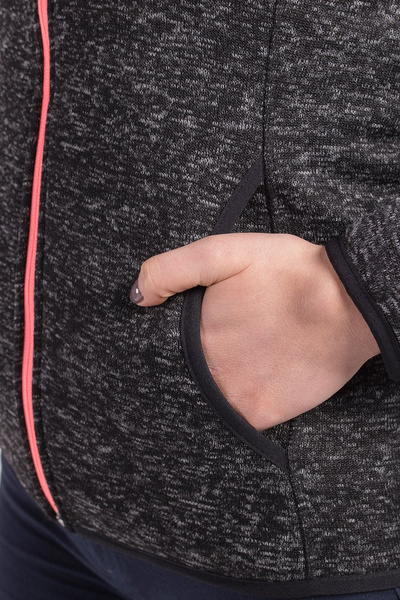 Bluza damska z kapturem rozpinana polarowa 4F H4Z18-PLD002-20M