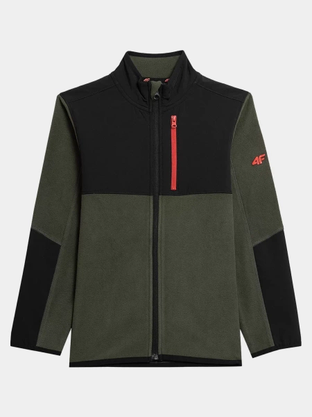 Bluza dziecięca rozpinana polarowa 4F 4FJAW23TFLEM106-41S