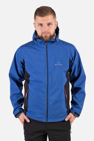 Kurtka męska softshell wiatroodporna BERGSON NORDIC SS BLUE