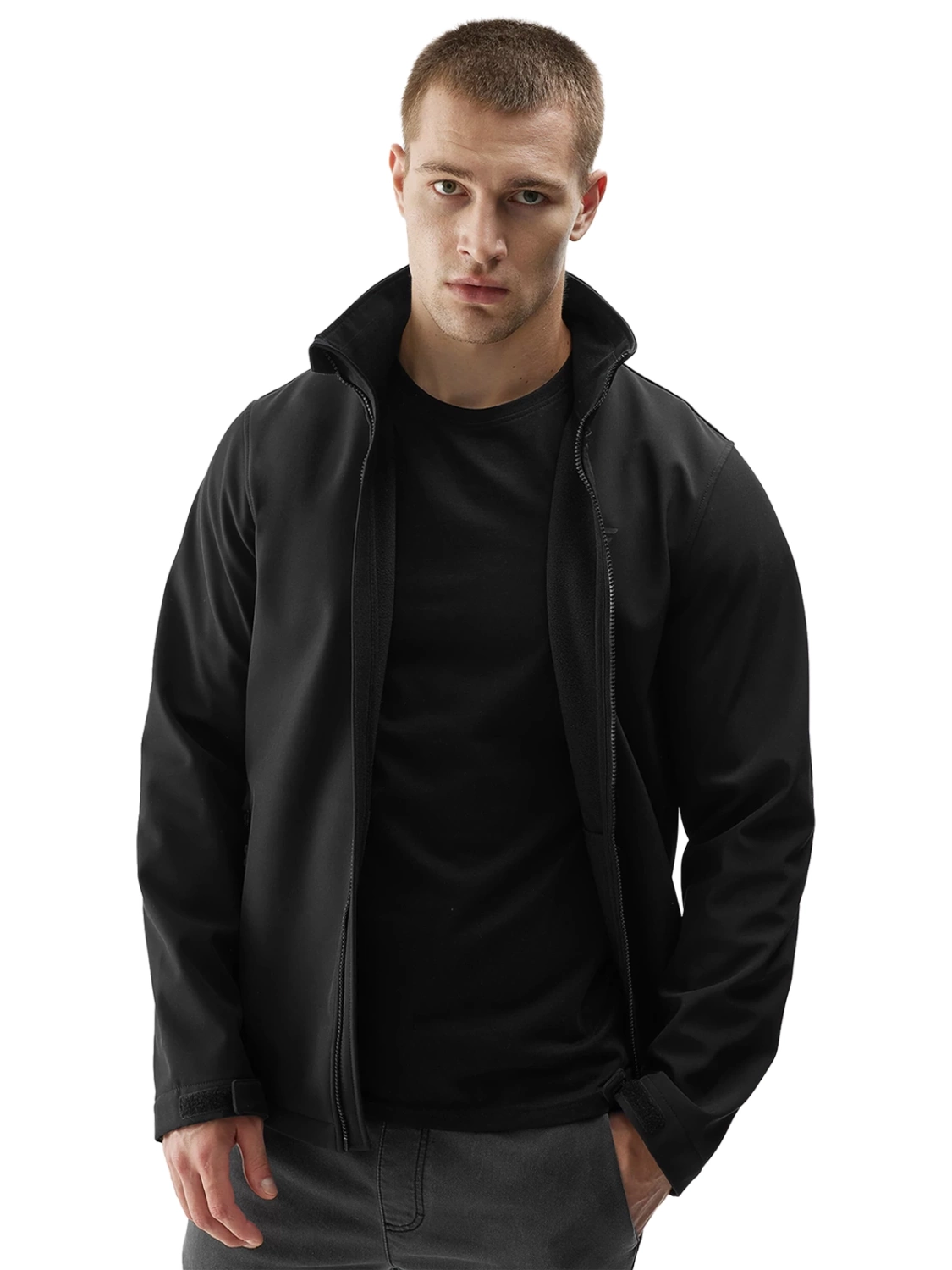 Kurtka męska softshell wiatroodporna 4F 4FWAW23TSOFM209-20S