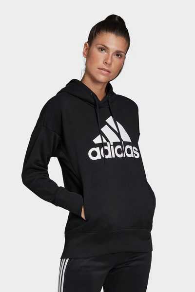 Bluza damska z kapturem adidas W BOS LONG HD FM1044