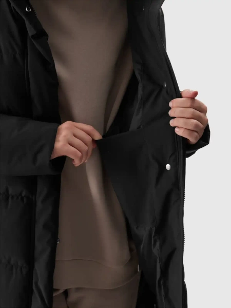 Kurtka damska zimowa puchowa długa 4F 4FWAW24TDJAF476-20S