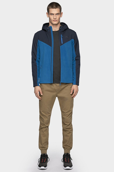 Bluza męska z kapturem rozpinana polarowa 4F H4Z19-PLM002-30S