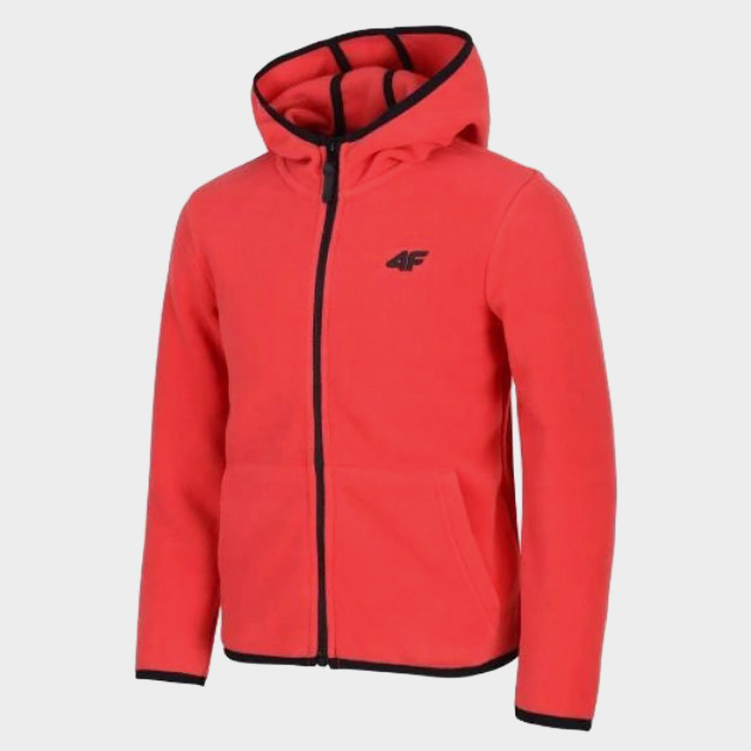 Bluza dziecięca z kapturem rozpinana polarowa 4F HJL20-JPLM001A-62S