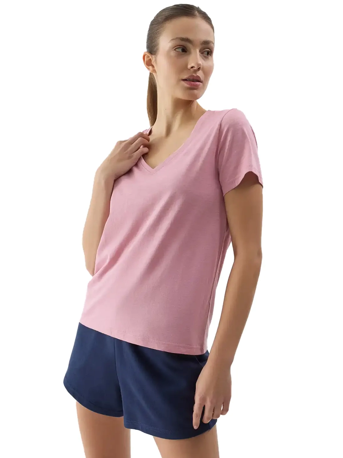 Koszulka damska 4F 4FWSS24TTSHF1162-56S