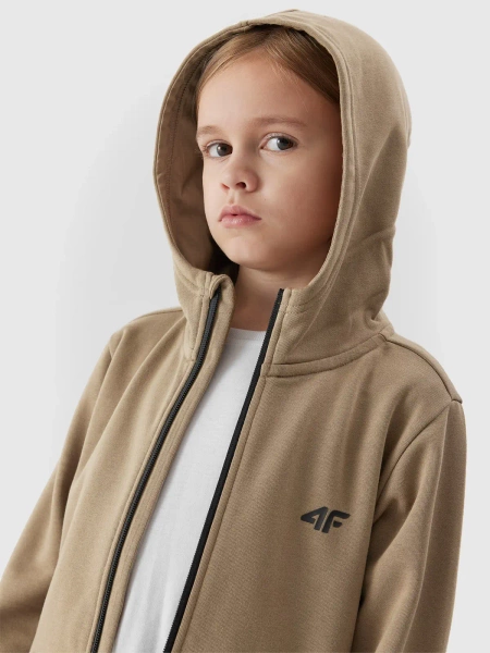 Bluza dziecięca z kapturem rozpinana 4F 4FJAW23TSWSM627-83S