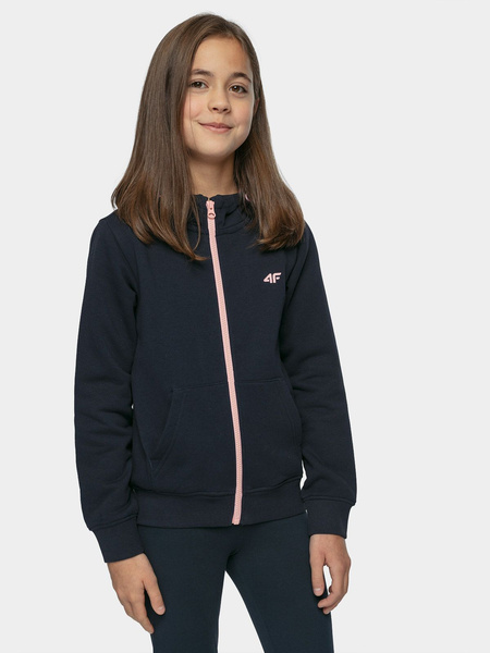 Bluza dziecięca z kapturem rozpinana 4F HJZ21-JBLD002B-30S