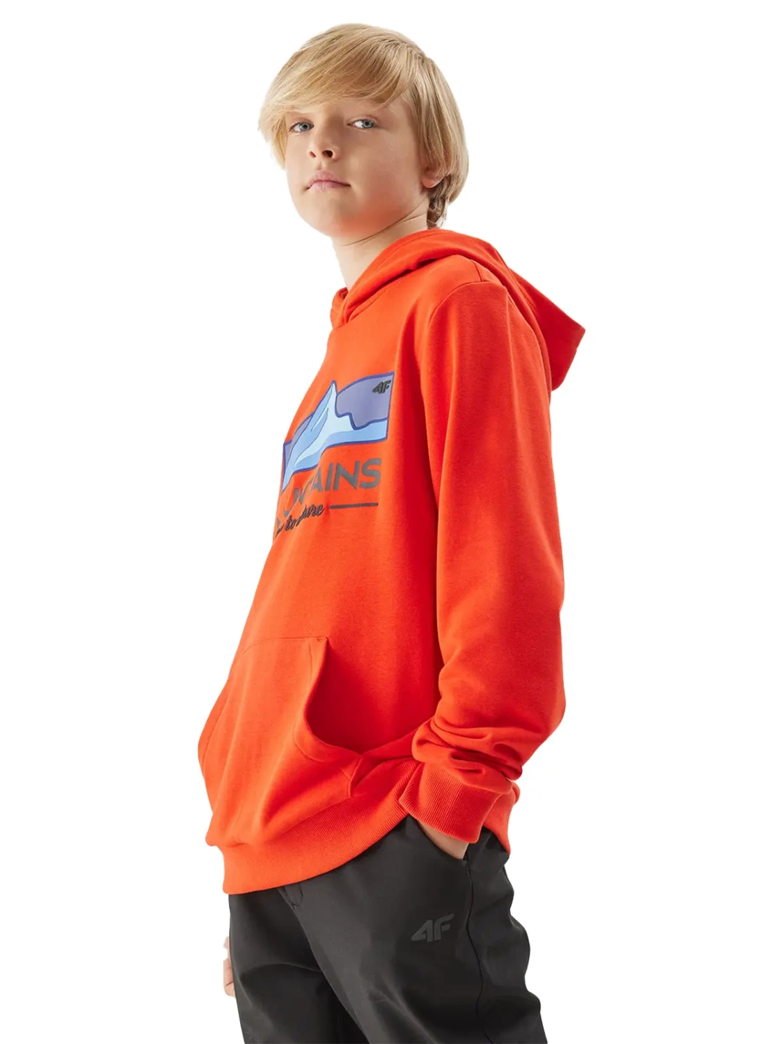 Bluza dziecięca z kapturem 4F 4FJAW23TSWSM634-70S