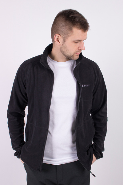 Bluza męska rozpinana polarowa HI-TEC CAMOLIN BLACK