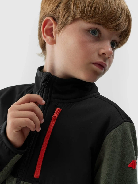 Bluza dziecięca rozpinana polarowa 4F 4FJAW23TFLEM106-41S