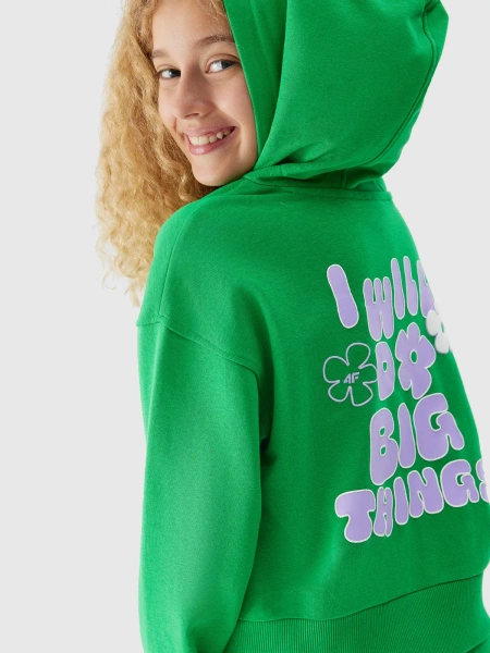 Bluza dziecięca z kapturem  4F 4FJAW23TSWSF645-41S 
