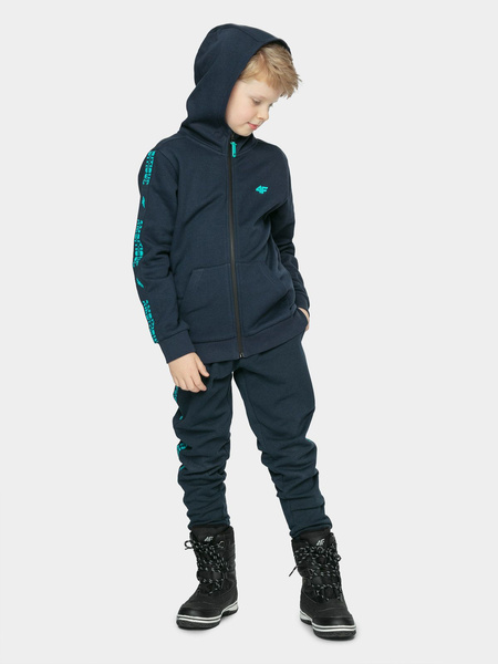 Bluza dziecięca z kapturem rozpinana 4F HJZ21-JBLM003B-31S