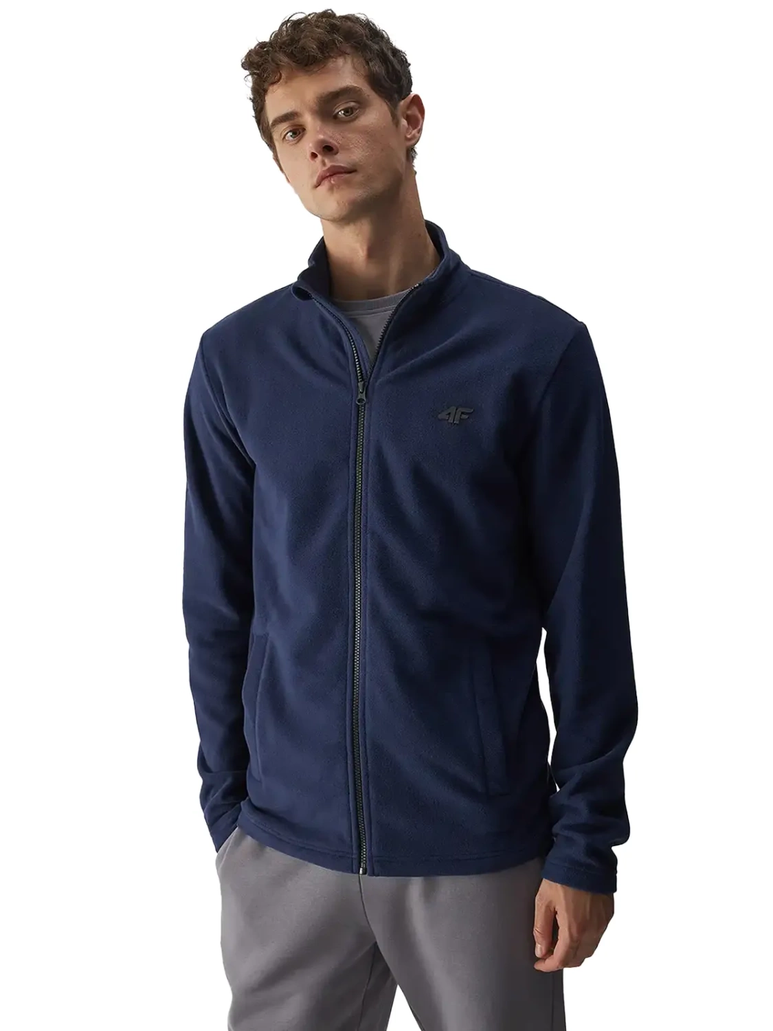 Bluza męska rozpinana polarowa 4F 4FWMM00TFLEM289-31S