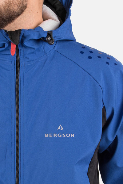 Kurtka męska softshell wiatroodporna BERGSON NORDIC SS BLUE
