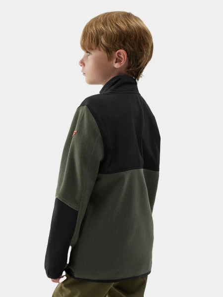 Bluza dziecięca rozpinana polarowa 4F 4FJAW23TFLEM106-41S