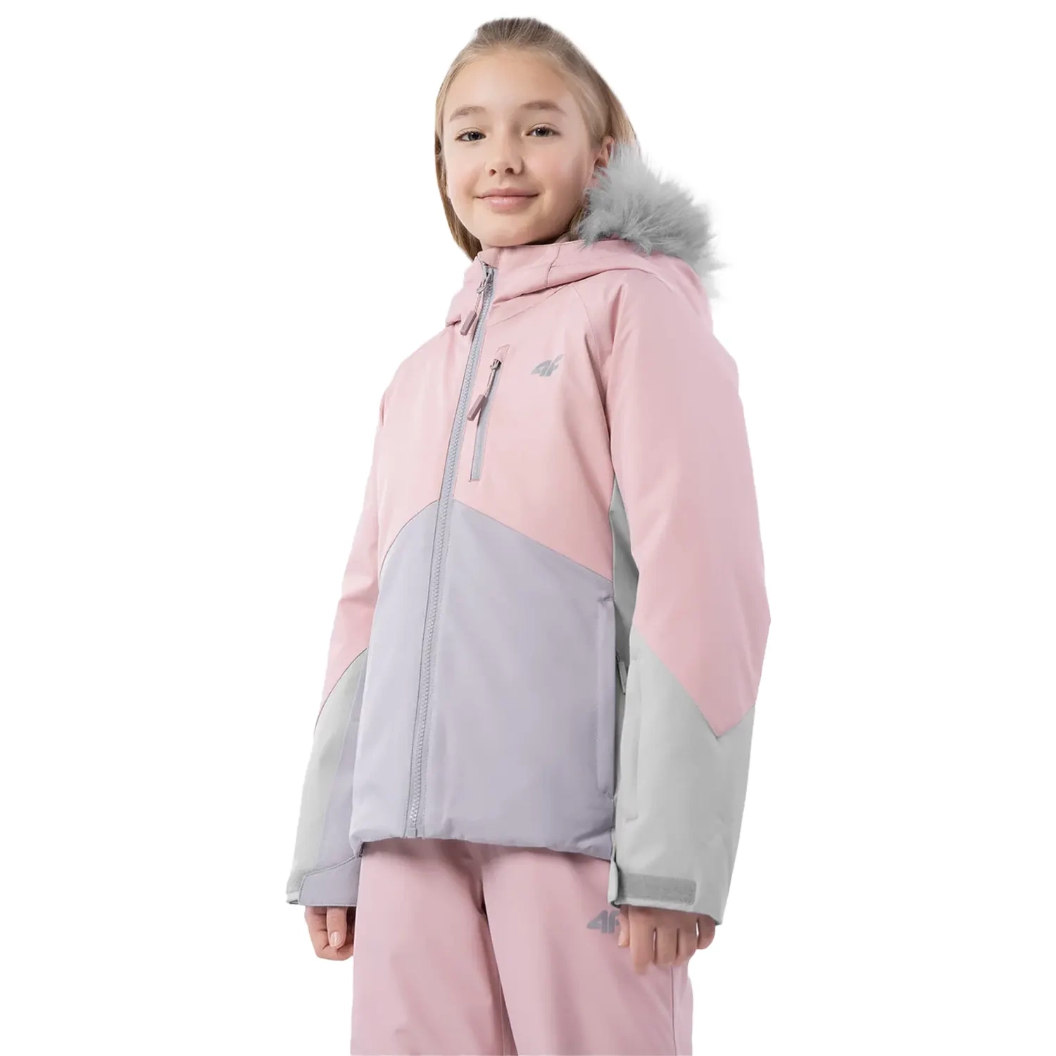 Kurtka dziecięca zimowa narciarska 4F HJZ22-JKUDN003-27S