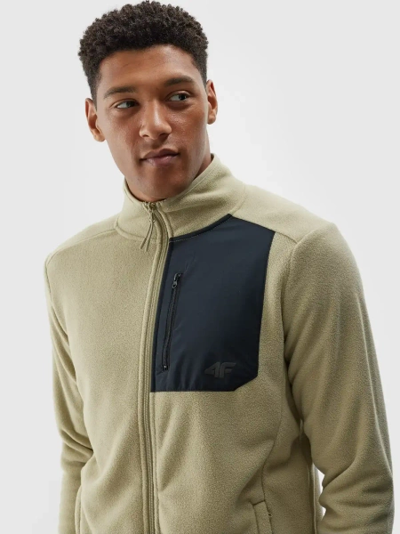 Bluza męska rozpinana polarowa 4F 4FWAW24TFLEM250-44S