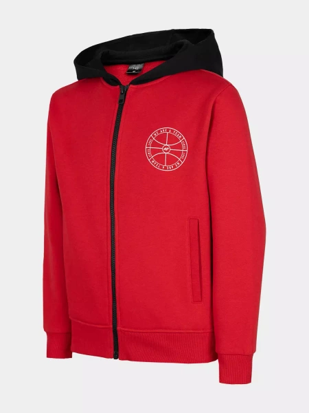 Bluza dziecięca z kapturem rozpinana 4F HJZ22-JBLM004-62S