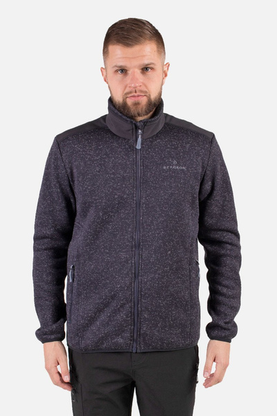 Bluza męska rozpinana polarowa BERGSON HELICON WP BLACK