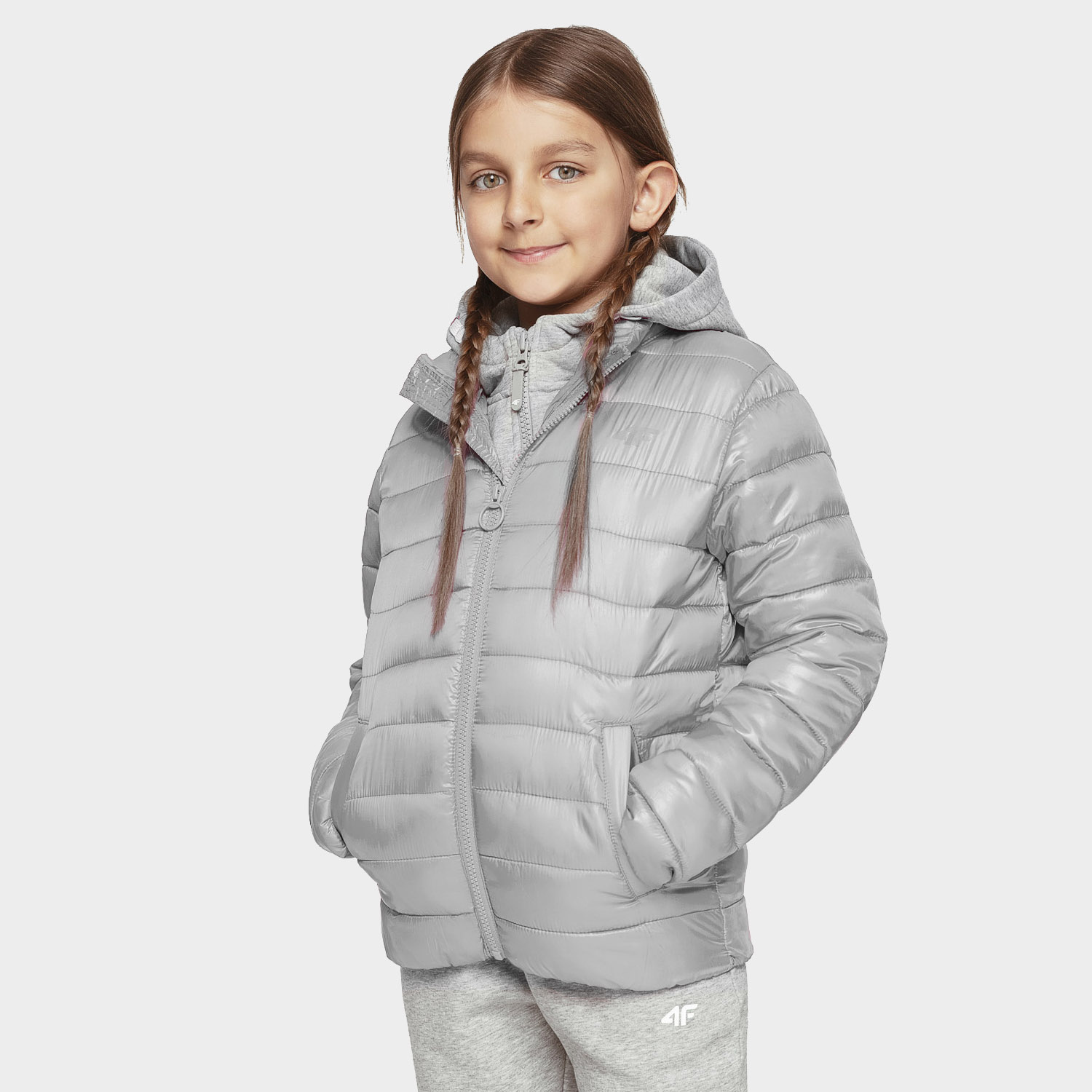 Kurtka dziecięca zimowa puchowa 4F HJL21-JKUDP001A-27S