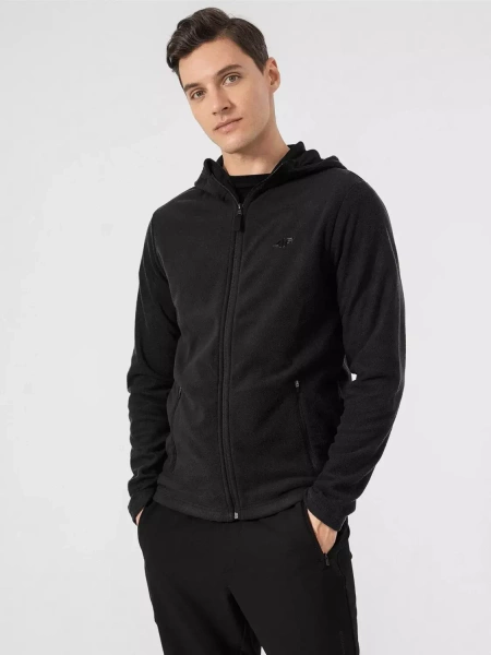 Bluza męska z kapturem rozpinana polarowa 4F 4FSS23TFLEM053-20S
