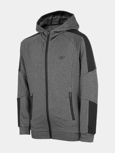Bluza dziecięca z kapturem rozpinana 4F HJZ22-JBLMF001-23M