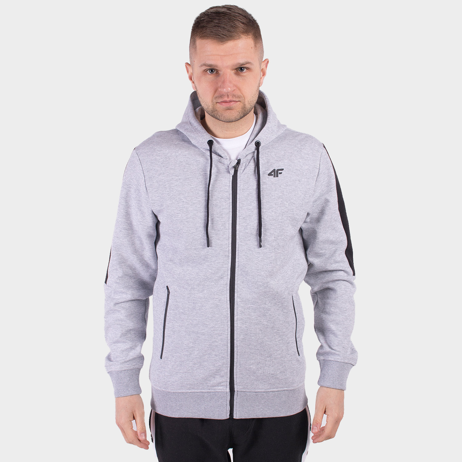 Bluza męska z kapturem rozpinana 4F H4L20-BLM003-27M